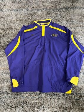 Nike: Men’s East Carolina Purple & Yellow Quarter-Zip Pullover